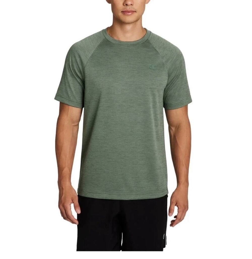 NWT Champion Men's XL Green Performance T-Shirt Lightweight Polyester Activewear